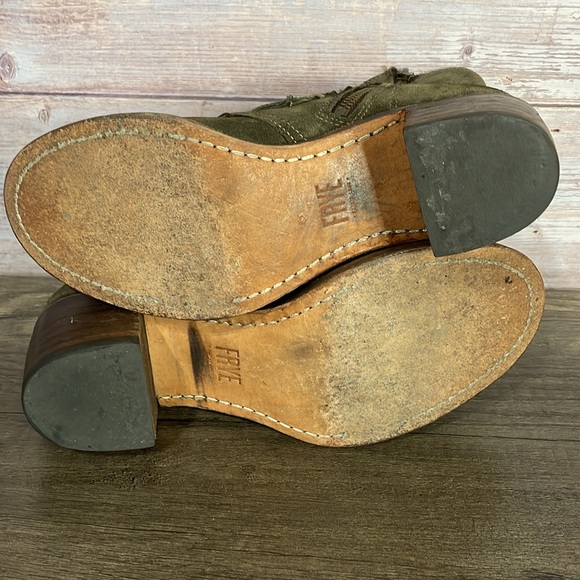 Frye Sabrina Double Buckle Bootie. - Picture 5 of 10